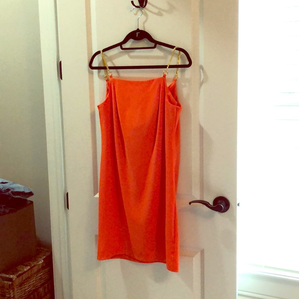 Trina Turk orange mini dress